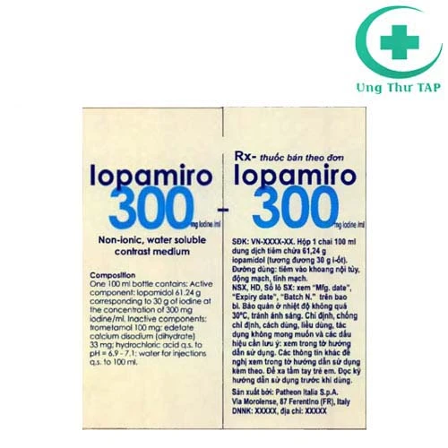Iopamiro 300 - Hỗ trợ trong chụp x quang mạch máu