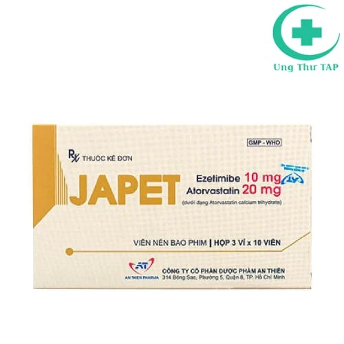 Japet Hộp 30 Viên An Thiên - Thuốc điều trị tăng cholesterol máu