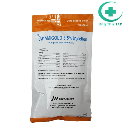 JW Amigold 8,5% Injection - Thuốc giúp cân bằng acid amin