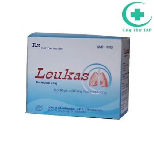 Leukas 4mg (Montelukast) - Thuốc điều trị hen suyễn, dị ứng