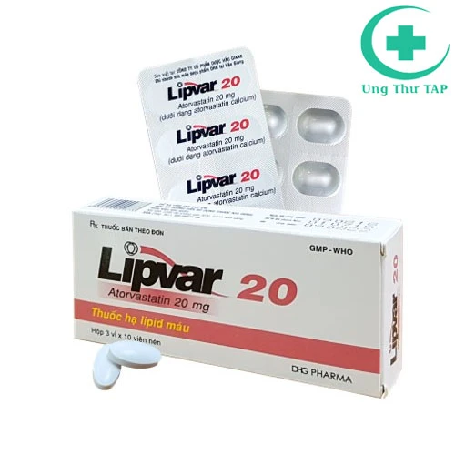 Lipvar 20 - Thuốc hỗ trợ làm giảm cholesterol toàn phần