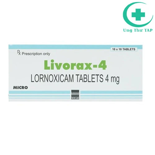Livorax-4 Thuốc điều trị đau viêm xương khớp hiệu quả của India
