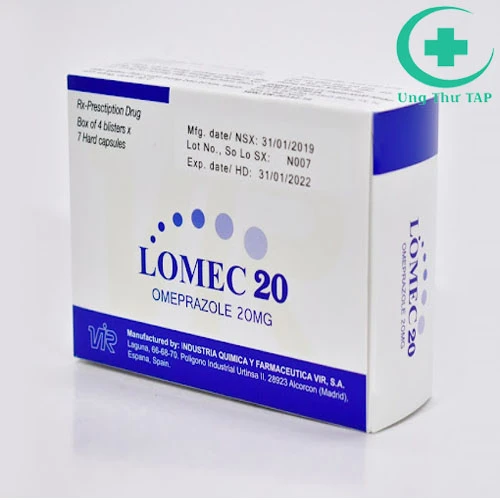 Lomec 20 - Thuốc điều trị viêm loét dạ dày - tá tràng hiệu quả