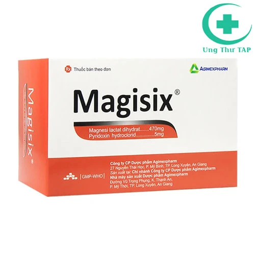 Magisix - Thuốc điều trị trường hợp thiếu Magnesi, tạng co giật.