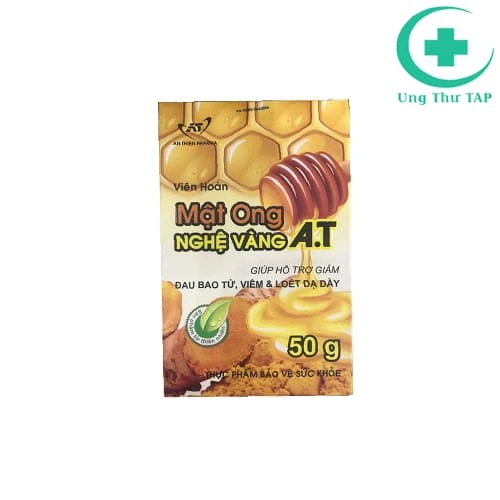 Mật ong Nghệ vàng A.T 50g - Hỗ trợ giảm viêm loét dạ dày