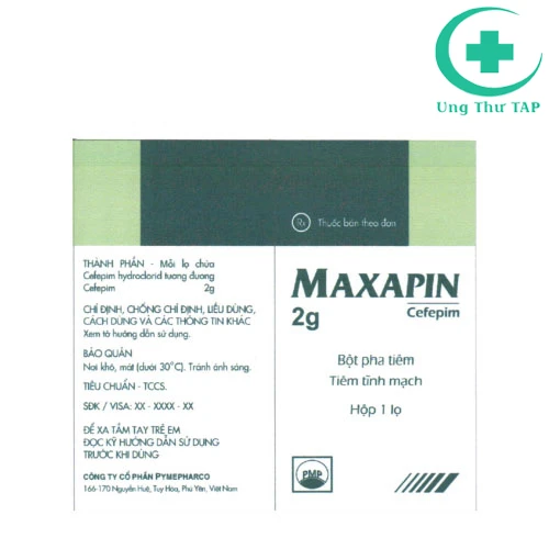Maxapin 2g Pymepharco - Thuốc điều trị nhiễm khuẩn nặng