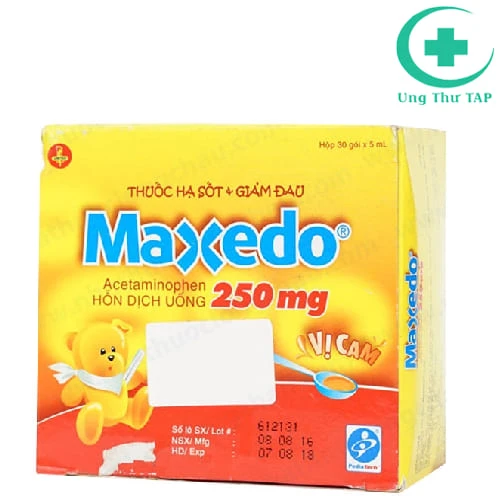 Maxedo 250mg/5ml - Thuốc hạ sốt và giảm đau nhức hiệu quả