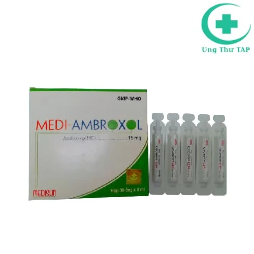 Medi-ambroxol 15mg/5ml Medisun - Điều trị các bệnh đường hô hấp