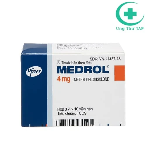 Medrol 4mg (Methylprednisolone) Pfizer - Thuốc chống viêm của Ý
