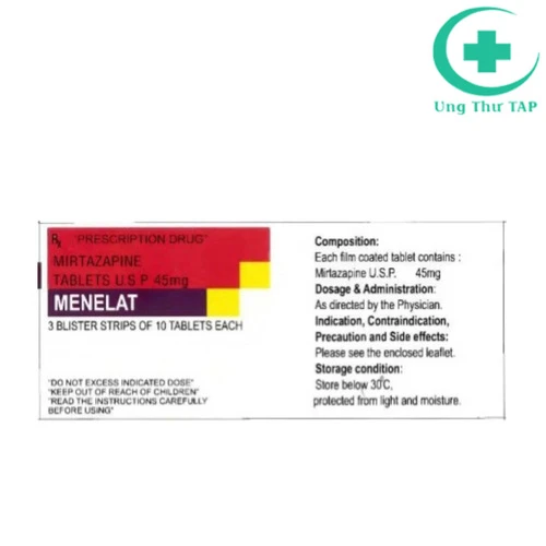 Menelat 45mg Torrent - Thuốc chống trầm cảm hiệu quả của Ấn Độ
