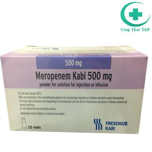 Meropenem Kabi 500mg - Thuốc điều trị viêm phổi và nhiễm khuẩn