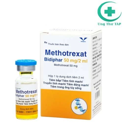 Methotrexat Bidiphar 50mg/2ml - Thuốc điều trị ung thư bàng quang