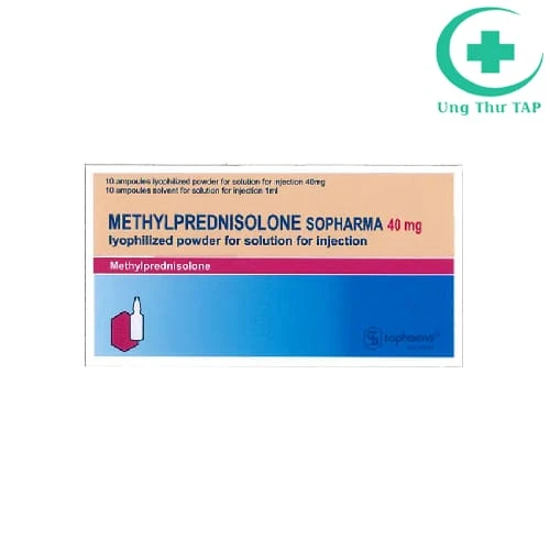 Methylprednisolone Sopharma 40mg - Thuốc chống viêm, chữa dị ứng
