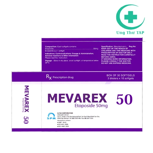 Mevarex 50mg - Thuốc điều trị ung thư phổi tế bào nhỏ hiệu quả