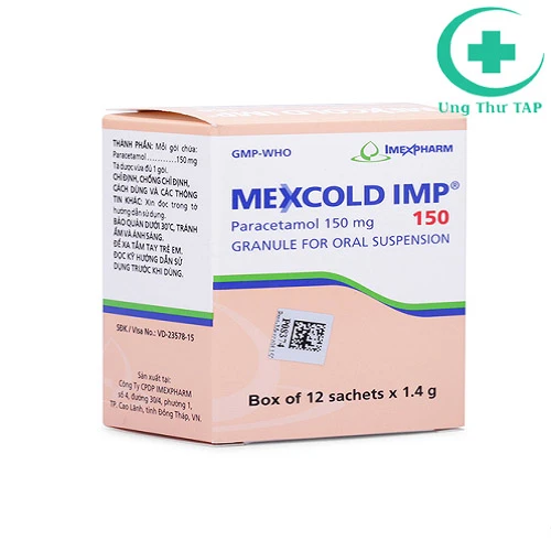 Mexcold 150 - Thuốc điều trị đau và sốt từ nhẹ đến vừa