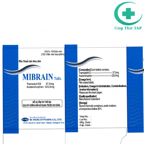Mibrain Tab. 37.5/325mg - Thuốc giảm đau hiệu của của Hàn Quốc