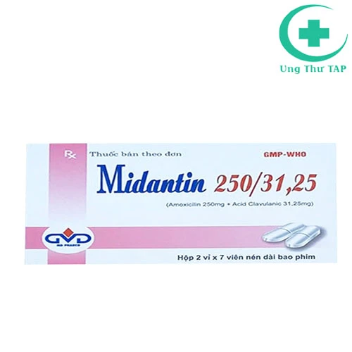 Midantin 250/31,25 (viên nén) - điều trị nhiễm khuẩn hiệu quả