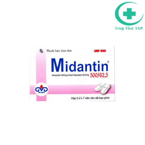 Midantin 500/62,5 - Viên nén điều trị nhiễm khuẩn hiệu quả