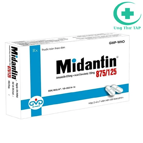 Midantin 875/125 - Thuốc điều trị nhiễm khuẩn hiệu quả