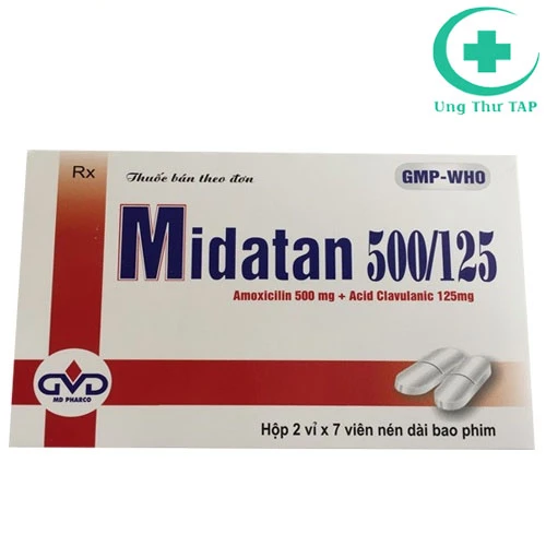 Midatan 500/125 - Thuốc điều trị nhiễm khuẩn của DP Minh Dân