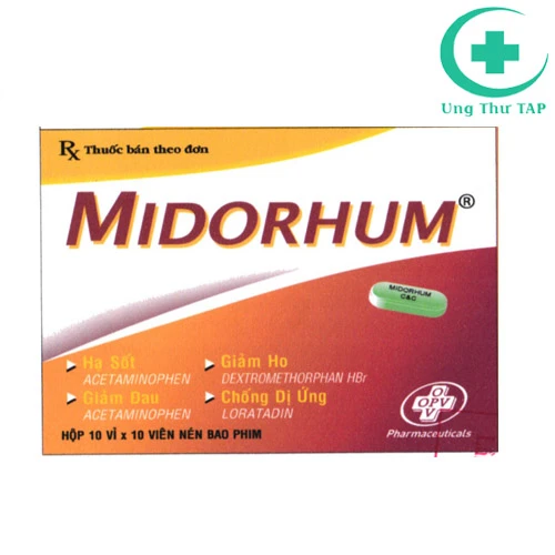 Midorhum - Điều trị các triệu chứng cúm, giúp giảm đau, hạ sốt