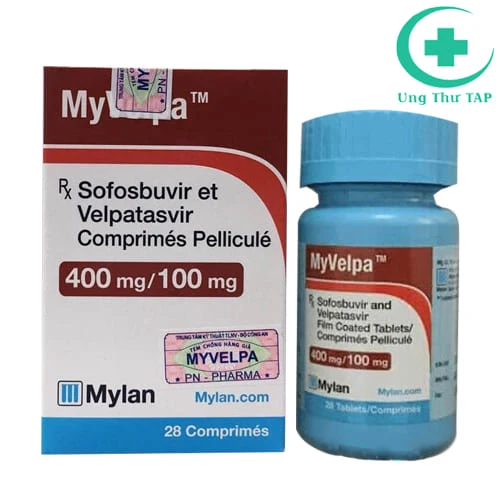 Myvelpa 400mg/100mg ( hộp/28 viên) - Thuốc điều trị viêm gan C