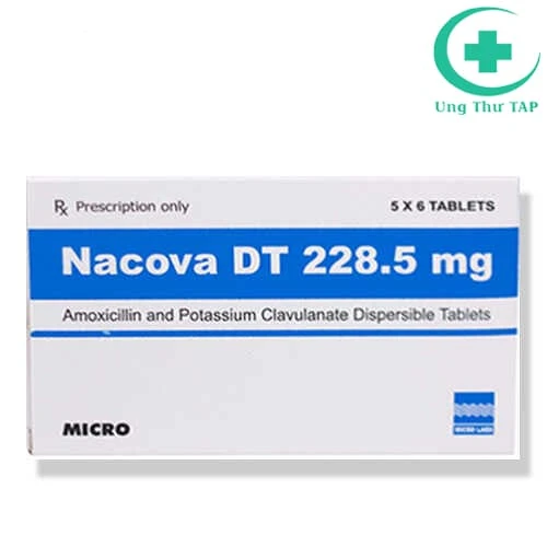 Nacova DT 228.5mg - Thuốc điều trị viêm tai giữa, nhiễm trùng da