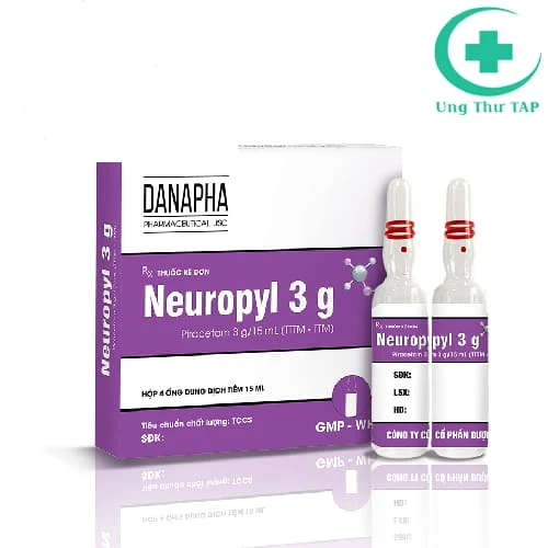 Neuropyl 3g Danapha - Điều trị chứng chóng mặt, suy giảm trí nhớ