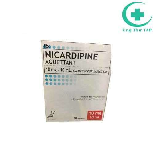 Nicardipine Aguettant 10mg/10ml - điều trị đau thắt ngực, tăng HA