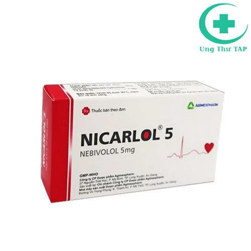 Nicarlol 5 - Thuốc điều trị huyết áp vô căn, suy tim hiệu quả