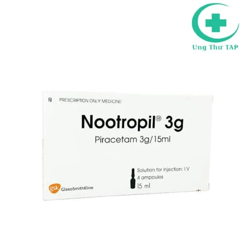Nootropil 3g GSK - Thuốc điều trị chóng mặt, sa sút trí tuệ