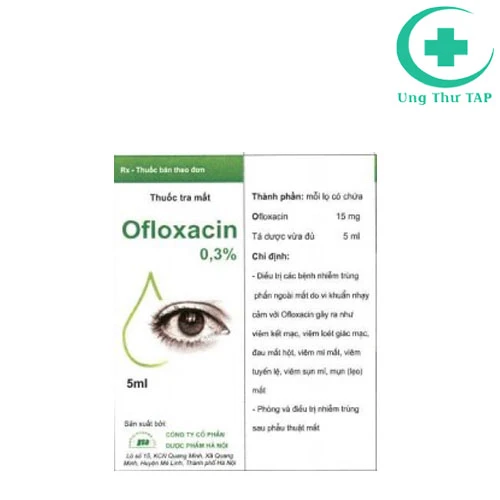 Ofloxacin 0,3% Hanoipharma - Điều trị nhiễm khuẩn mắt