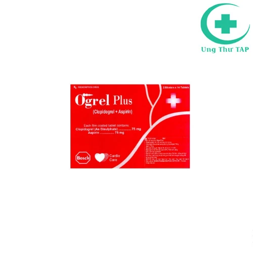 Ogrel Plus -  Điều trị nhồi máu cơ tim, đau thắt ngực hiệu quả