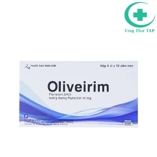 Oliveirim 10mg Davipharm - Điều trị và dự phòng đau nửa đầu
