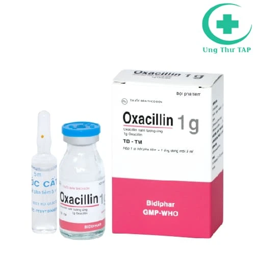 Oxacillin 1g Bidiphar - Thuốc điều trị các viêm, nhiễm khuẩn