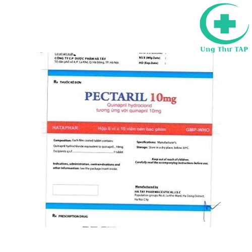 Pectaril 10mg - điều trị tăng huyết áp vô căn, suy tim ứ huyết.