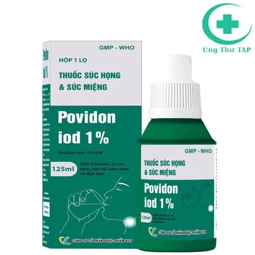 Povidon iod 1% VCP - Dung dịch súc miệng sát khuẩn hiệu quả 