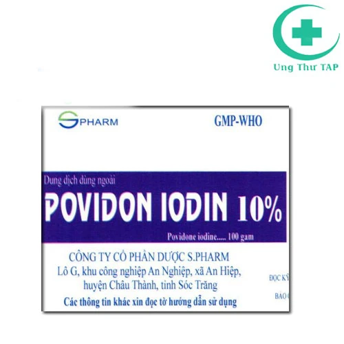 Povidon iodin 10% S.Pharm - Dung dịch sát khuẩn của S.Pharm