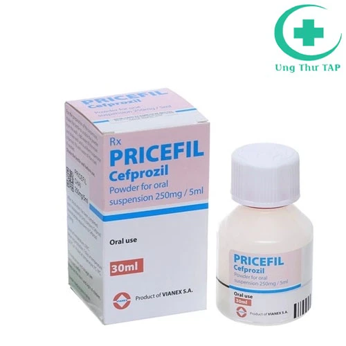 Pricefil 1,5g/30ml - Thuốc điều trị nhiễm khuẩn hô hấp, da, mô mềm