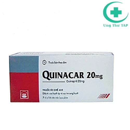 Quinacar 20 Pymepharco - Thuốc điều trị tăng huyết áp, suy tim