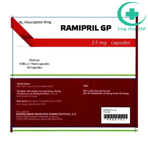 Ramipril GP 2,5mg - Thuốc điều trị tăng huyết áp hiệu quả