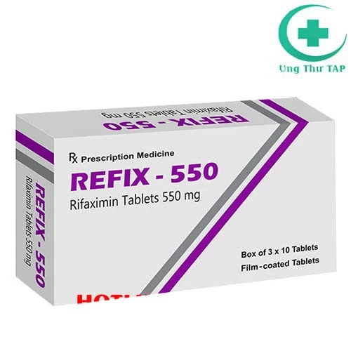 Refix 550 (Rifaximin) - Thuốc điều trị hội chứng ruột kích thích