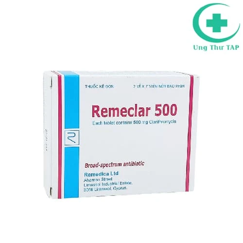 Remeclar 500mg Remedica - Thuốc trị viêm, nhiễm khuẩn hiệu quả