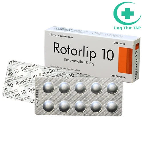 Rotorlip 10 (Rosuvastatin) DHG - Thuốc điều trị tăng cholesterol