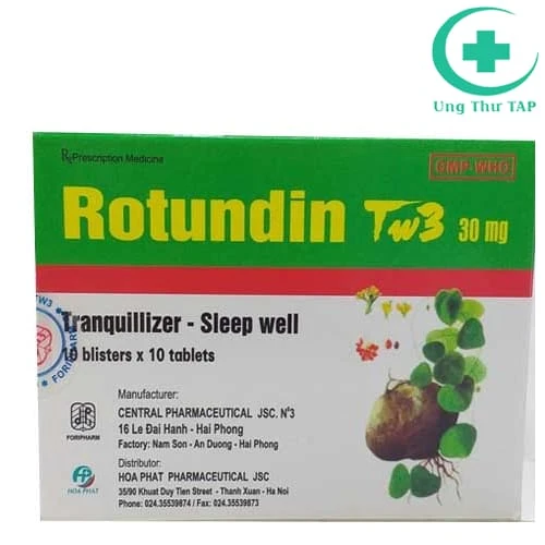 Rotundin TW3 30mg - Hỗ trợ điều trị mất ngủ hiệu quả