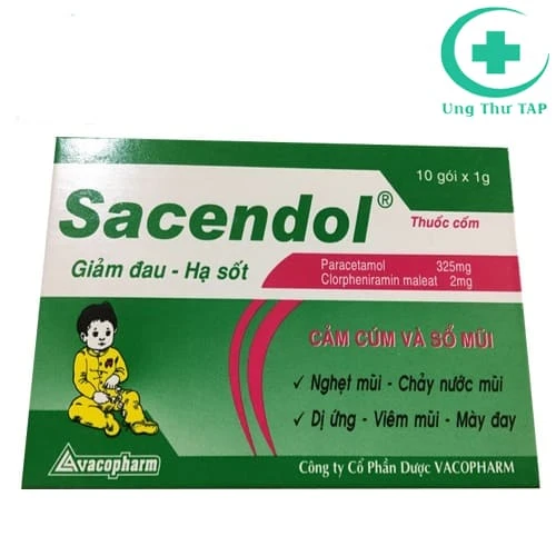 Sacendol 325 H/10 gói - Thuốc giảm đau hạ sốt của Vacopharm