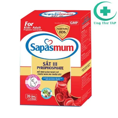 Sapasmum - Bổ sung Sắt hỗ trợ vào quá trình tạo hồng cầu