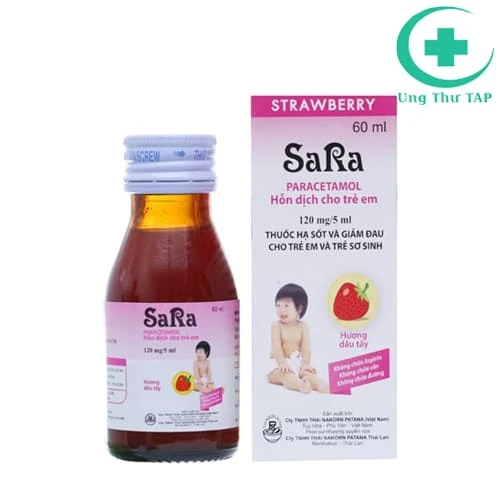 Sara Paracetamol 120mg/5ml - Thuốc giảm đau, hạ sốt cho trẻ