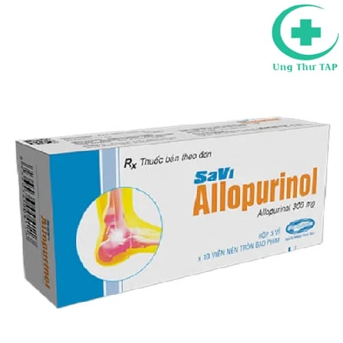 Savi Allopurinol 300mg - Thuốc điều trị viêm khớp, sỏi thận