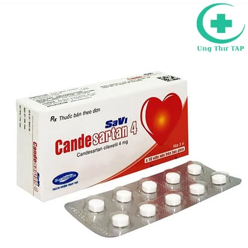SaVi Candesartan 4 - Thuốc điều trị tăng huyết áp, suy tim